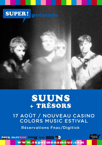 Suuns + Tresors au Nouveau Casino le 17 août