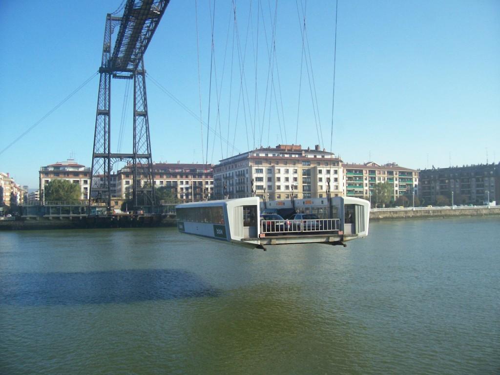 Le pont suspendu à Bilbao.