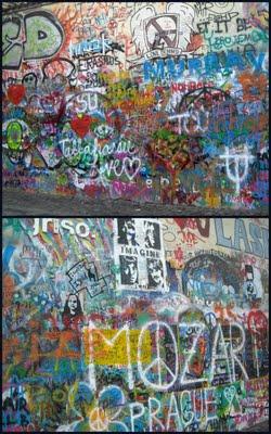 Le mur de John Lennon à Prague