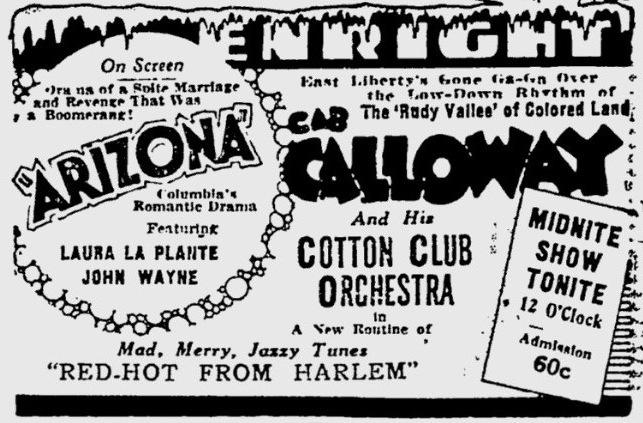 2 août 1931 : Cab Calloway à l'Enright the Pittsburgh
