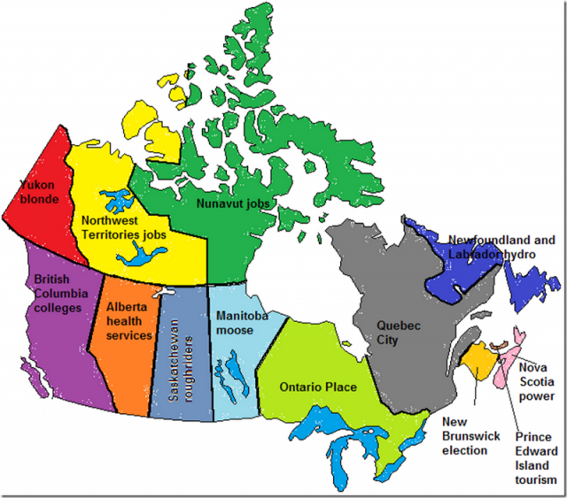 Canada Carte Google Sugestion 640x563 Les cartes selon les suggestions Google
