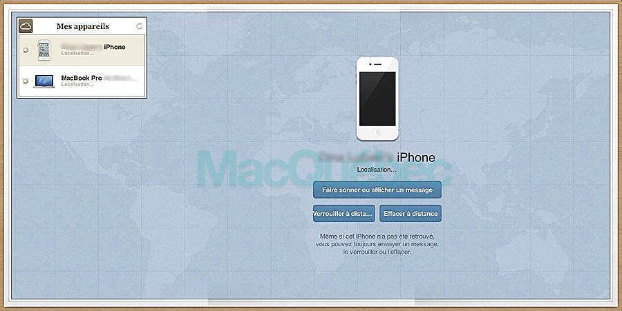 Légères modifications à l’interface web d’iCloudu)
