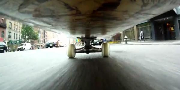 GoPro sous un skate à New York