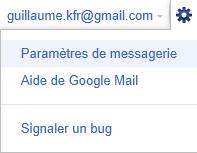 1 - accéder aux paramètres gmail