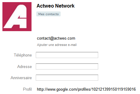 Google: Les contacts Google+ sont copiés dans le répertoire Gmail