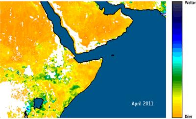 Evolution de la sécheresse dans le Corne de l'Afrique