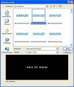 1 Animation Picker 255x300 Le logiciel 3D de MAGIX : 3D Maker
