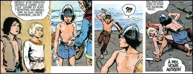thorgal et bjorn 11 ans combat torse nu Aaricia, l’enfance de Thorgal