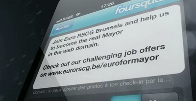 Euro RSCG Bruxelles débauche grâce à Foursquare