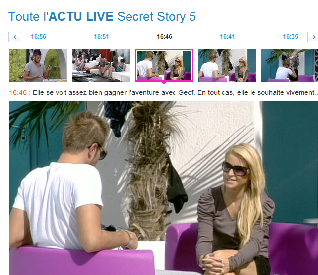 Sabrina et Geof se voient en finale de Secret Story...