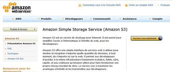 inscription amazon s3