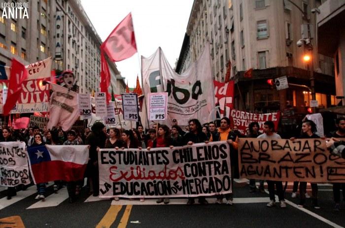 Manifestation de Chiliens à Buenos Aires