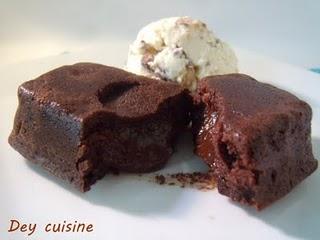 Fondant chocolat-mascarpone (avec un coeur coulant ;-))