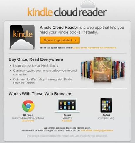 kindle cloud reader 508x540 Amazon lance son Kindle Cloud Reader