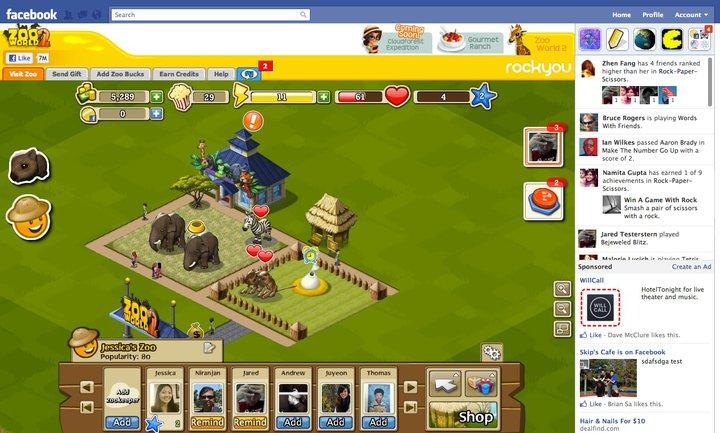 facebook jeux Linterface des jeux sous Facebook repensée