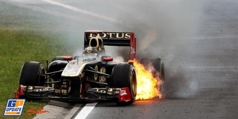 Lotus Renault explique l'incendie de la R31 en Hongrie