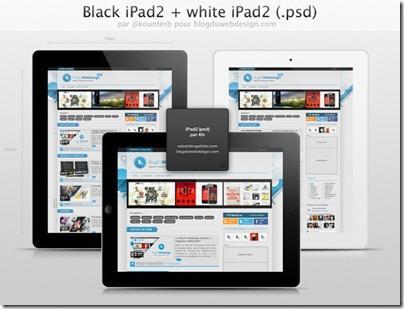 ipad2 en psd Deux kits graphiques PSD pour Android et iPad