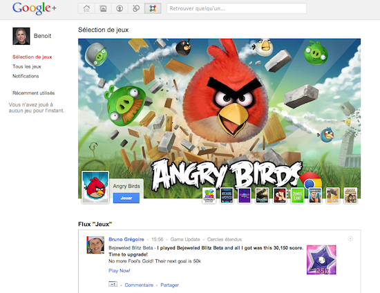 google Plus jeux Les jeux arrivent sur Google Plus