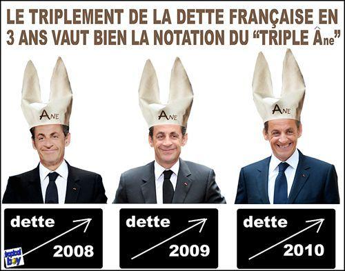 Le triplement de la dette française en 3 ans vaut bien la notation du « Triple Ane »