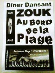 ★ ☆DÎNER DANSANT SOIRÉE ANTILLAISE ZOUK AU BORD DE LA PLAGE ★ ☆
