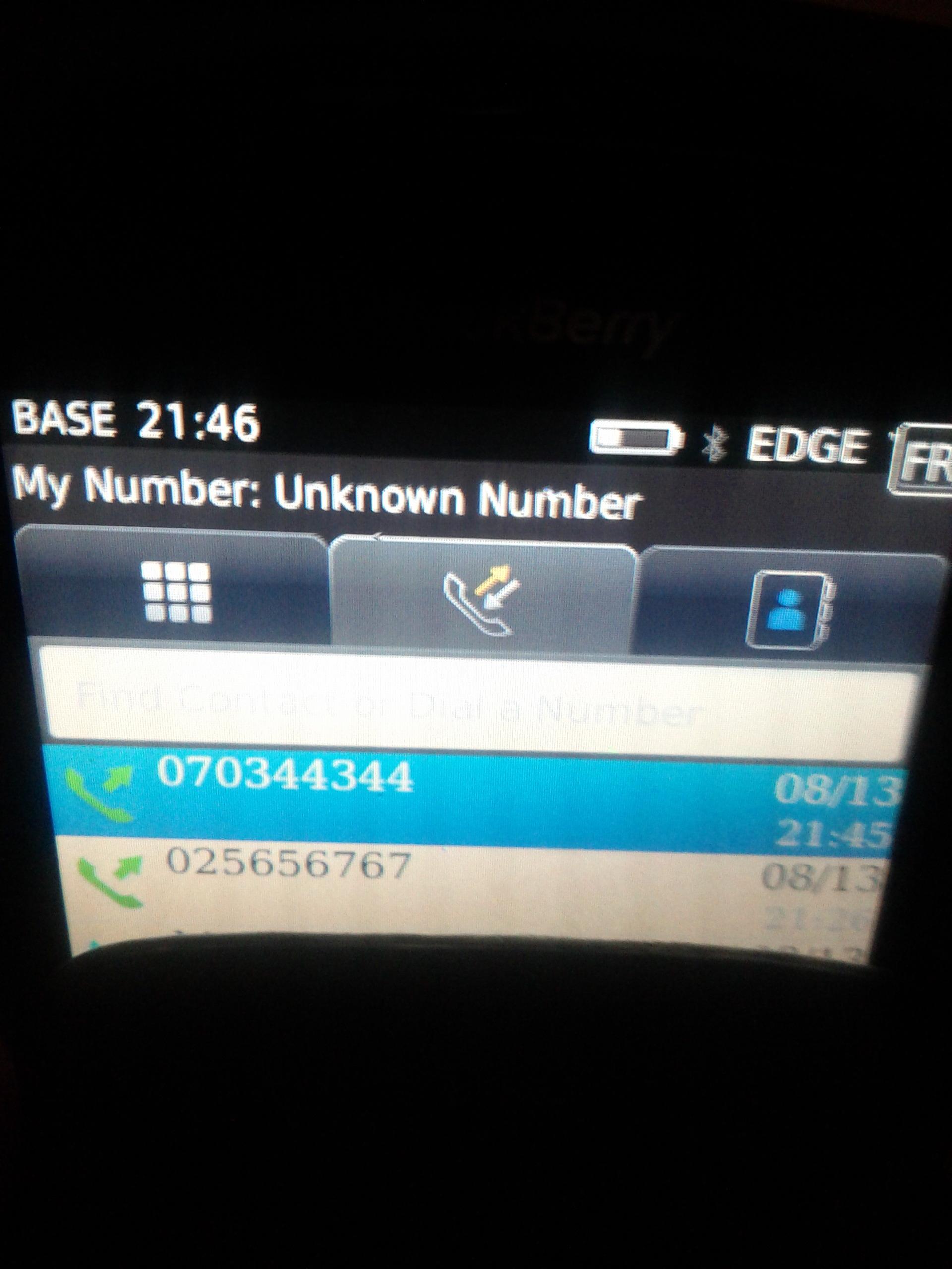 les deux numéros injoignables...