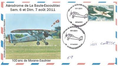 100 ans de Morane-Saulnier, oblitération spéciale