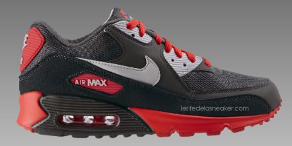 nike air max 90 brown red black Nike Air Max 90 Brown/Red Black Grey dispo
