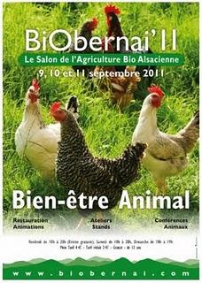 Sur  votre agenda :  Du 9 au 11 septembre 2011, le bien-être animal  sera au coeur  Salon BiObernai’11