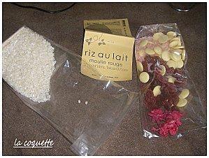 Riz au lait , chocolat blanc, et rose cristalisé. IMGP8514