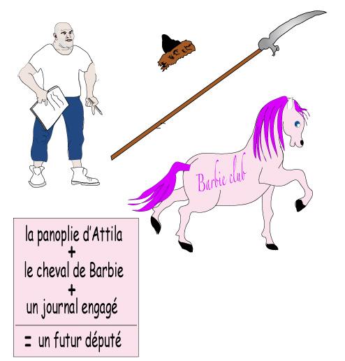attila vassiviere3 Attila sur le cheval de Barbie