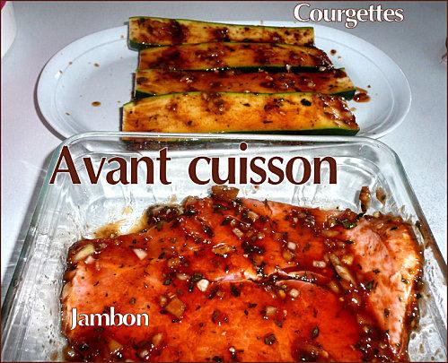 jambon courgettes avant cuisson