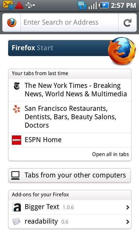 firefox mobile 6 Envie de tester Firefox Mobile 6.0 ?