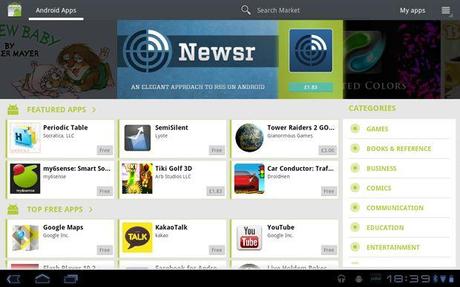 android market honeycomb 3.0 google L’Android Market est disponible sur... l’Android Market