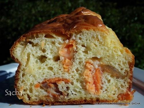 Cake à la suze et saumon fumé;  Villages visités  de : Buoux , Sivergue , Lourmarin , Ansouis , Saignon et Joucas