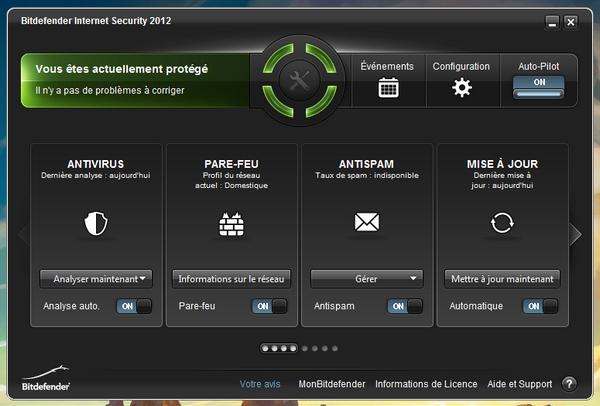 Interface BD2012 [Test] BitDefender Internet Security 2012