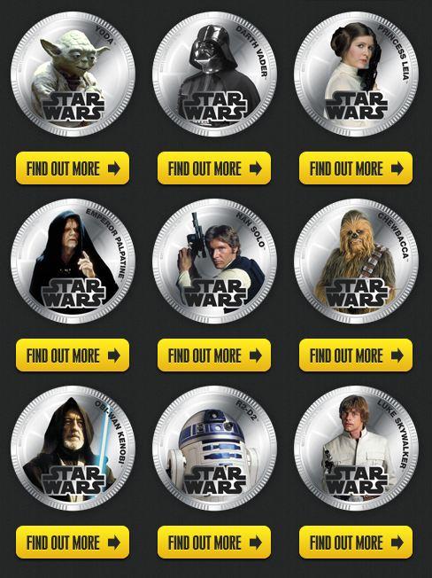 coins set De la monnaie Star Wars en Nouvelle Zélande !