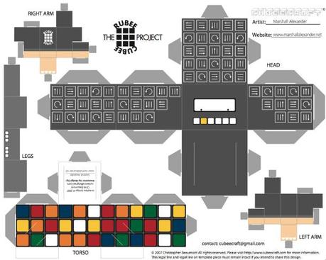 Papertoys Cubee & Rubee