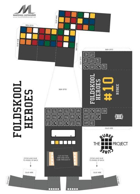 Papertoys Cubee & Rubee