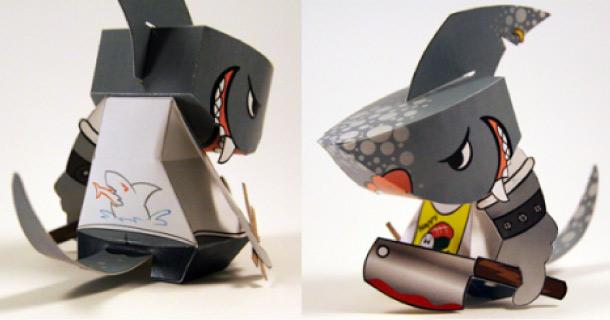 Paper toy Sushi Shark