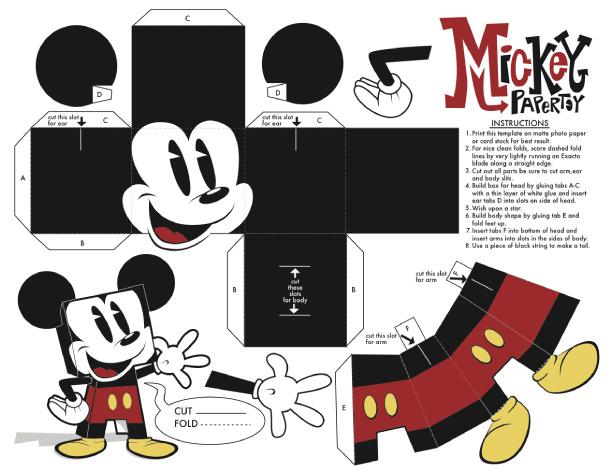 Papertoys Mickey Mouse (x 2)