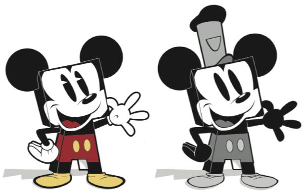 Papertoys Mickey Mouse (x 2)