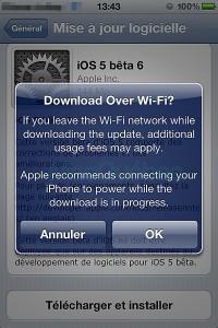 iOS 5 bêta 6 est disponible
