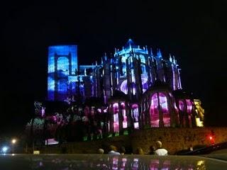 Cathédrale du Mans (de jour et de nuit estivale)