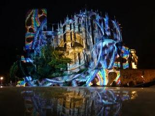Cathédrale du Mans (de jour et de nuit estivale)