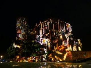 Cathédrale du Mans (de jour et de nuit estivale)