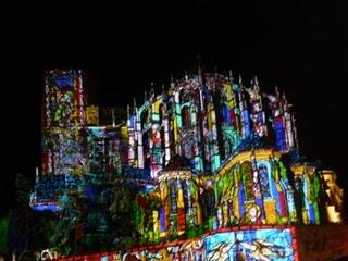 Cathédrale du Mans (de jour et de nuit estivale)
