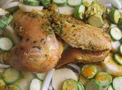 Poulet rôti légumes four