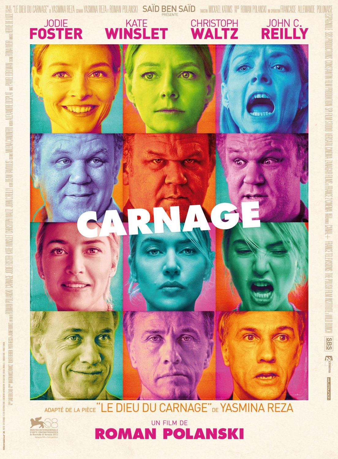 Une affiche du Carnage de Roman Polanski