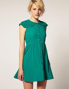 Robe à col festonné Asos…