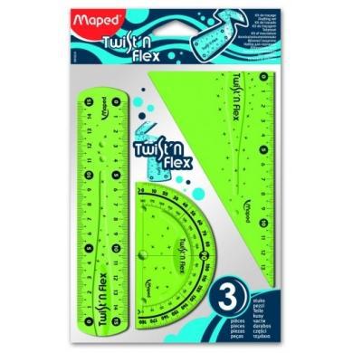 Cette année je vais faire mes courses de rentrée en ligne! Règle plate Maped Twistn Flex Vert 895024-0 XL